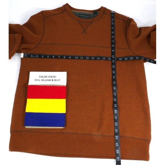 G.H. BASS & CO brown, burnt orange heavier weight sweatshirt men's size L - Picture 2 of 4